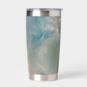 Turquoise Marble Swirl Pattern 保温保冷タンブラー (左面)