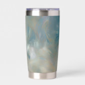 Turquoise Marble Swirl Pattern 保温保冷タンブラー (正面)