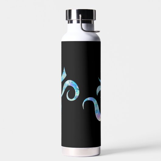 Turquoise Marbled Om ウォーターボトル (左面)