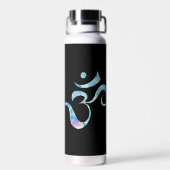 Turquoise Marbled Om ウォーターボトル (背面)