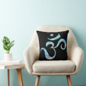 Turquoise Marbled Om クッション (椅子)