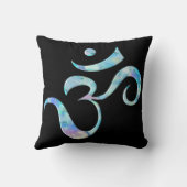 Turquoise Marbled Om クッション (裏面)