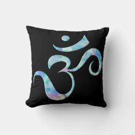 Turquoise Marbled Om クッション