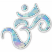 Turquoise Marbled Om シール (正面)