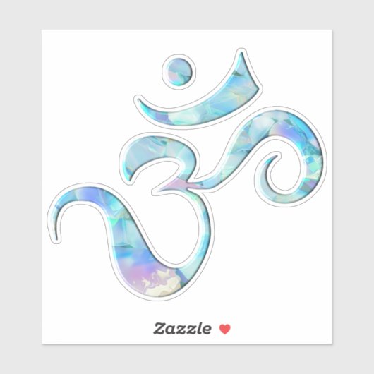 Turquoise Marbled Om シール (シート)