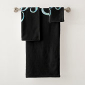 Turquoise Marbled Om バスタオルセット (インサイチュ)