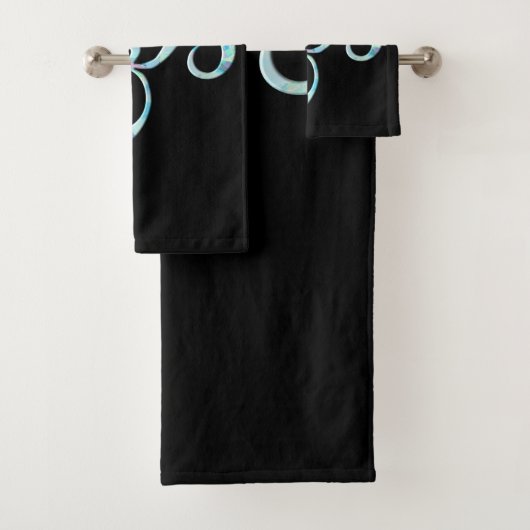 Turquoise Marbled Om バスタオルセット (インサイチュ)