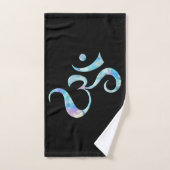 Turquoise Marbled Om バスタオルセット (ハンドタオル)