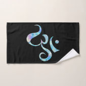 Turquoise Marbled Om バスタオルセット (ハンドタオル)