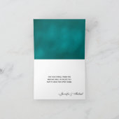 Turquoise Mason Jar Firefly Wedding Thank You Note サンキューカード (内部)