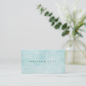 Turquoise Minimalist Distressed Appointment Cards 予約カード (スタンド正面)