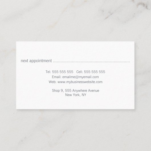 Turquoise Minimalist Distressed Torn  Cards 予約カード (裏面)