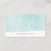 Turquoise Minimalist Distressed Torn  Cards 予約カード (正面)
