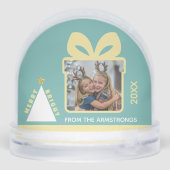 Turquoise Minimalist Tree Gift Box Photo Keepsake (裏面)