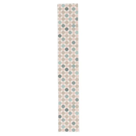 Turquoise Mocha Geometric Table Runner ロングテーブルランナー (正面)