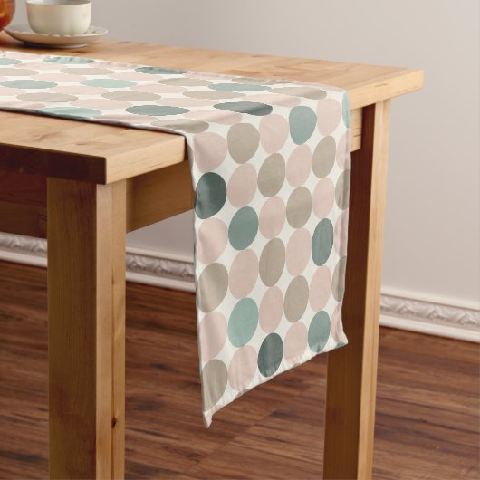 Turquoise Mocha Geometric Table Runner ロングテーブルランナー (インサイチュ)
