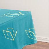 Turquoise Modern Graduation Photo Cap Pattern テーブルクロス (インサイチュ)