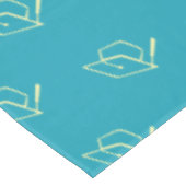 Turquoise Modern Graduation Photo Cap Pattern Tabl テーブルクロス (アングル)