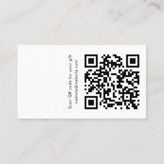Turquoise Modern Hair Nail Salon Custom QR Code 名刺 (裏面)