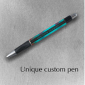 Turquoise Modern Unique Cool Groovy Personalized ボールペン