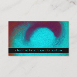 Turquoise Modern Unique Custom QR Code Gift Card 名刺