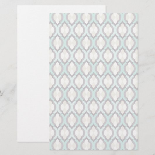Turquoise Moroccan Pattern 便箋 (正面/裏面)