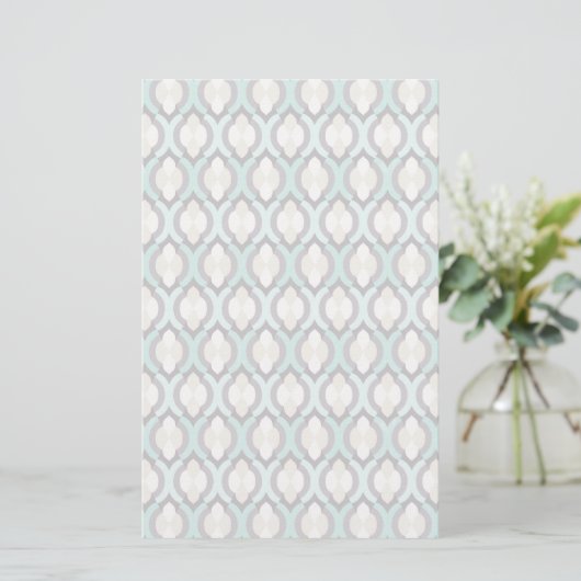 Turquoise Moroccan Pattern 便箋 (スタンド正面)