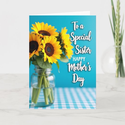 Turquoise Mothers Day Art Card カード (正面)