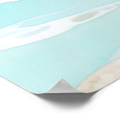 Turquoise Ocean Wave Seashell ポスター (角)