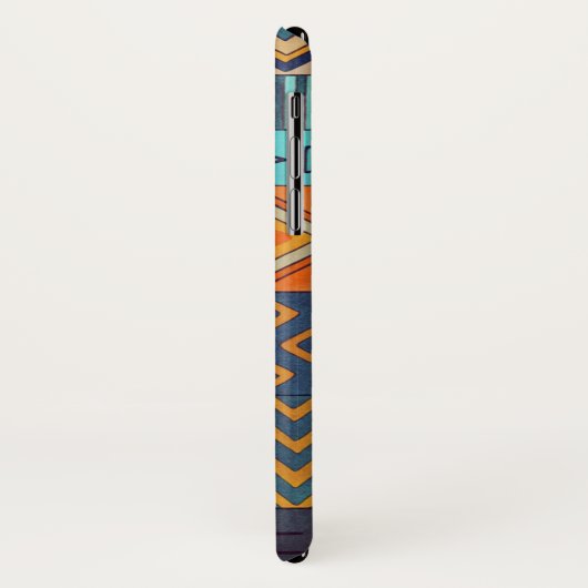 Turquoise & Orange Patchwork  Case-Mate iPhoneケース (裏面/左)