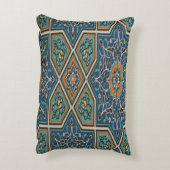 Turquoise Persian Tile Lumbar Pillow – Elegant Tra アクセントクッション (裏面(縦))