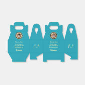 Turquoise Photo Modern Graduation Photo Thank You フェイバーボックス (折り畳みなし)