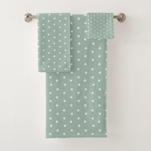 Turquoise Polka Dot Baby Bath Towel Set バスタオルセット (インサイチュ)