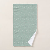 Turquoise Polka Dot Baby Bath Towel Set バスタオルセット (ハンドタオル)