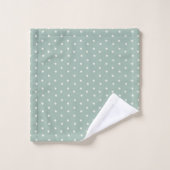 Turquoise Polka Dot Baby Bath Towel Set バスタオルセット (ウォッシュタオル)
