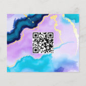 Turquoise Purple Agate Makeup Artist Watercolor チラシ (裏面)