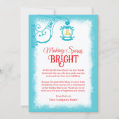 Turquoise & Red, Nostalgic Bell Holiday Card シーズンカード (正面)