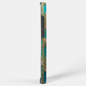 Turquoise Rococo Floral Phone Case Samsung Galaxyケース (右側面)