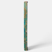 Turquoise Rococo Floral Phone Case Samsung Galaxyケース (左側面)