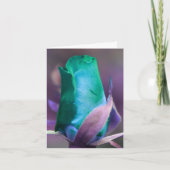 Turquoise Rosebud Flower Photography Note カード (正面)