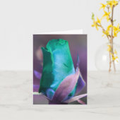 Turquoise Rosebud Flower Photography Note カード (黄色い花)
