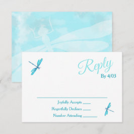 Turquoise RSVP Enclosure Cards アドバイスカード