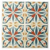 Turquoise, Rust and Yellow タイル (正面)