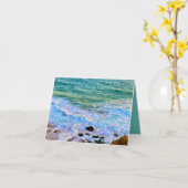 Turquoise Seafoam Card カード (黄色い花)