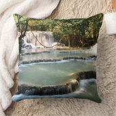 Turquoise shard at Tat Kuang Si クッション (ブランケット)