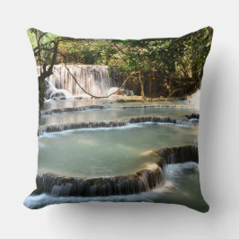 Turquoise shard at Tat Kuang Si クッション