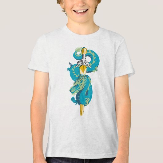 Turquoise Sky Dragon Emblem トライブレンドＴシャツ (正面)