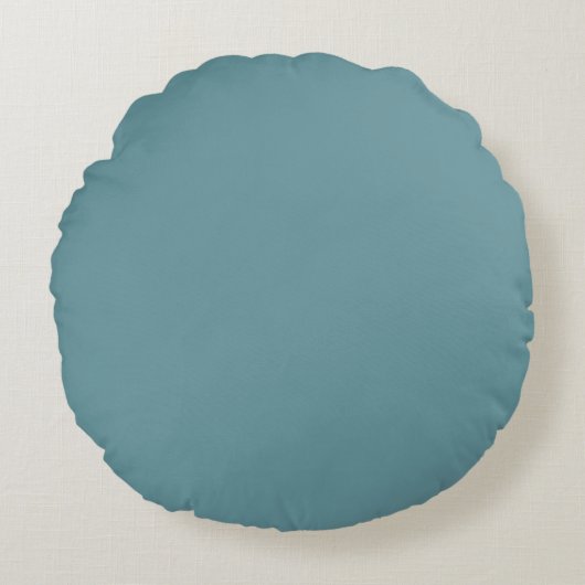 Turquoise Solid Color, Modern, Lovely, Simple ラウンドクッション (正面)