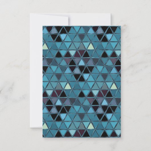 Turquoise Stained Glass Mosaic Southwest サンキューカード (正面)