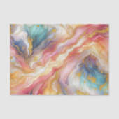 Turquoise Teal Pink Aqua Blue Purple Gold Marble 薄葉紙 (正面)